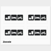 Eat Sleep ATV Rechthoekige Sticker (Vel)