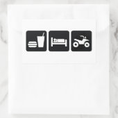 Eat Sleep ATV Rechthoekige Sticker (Tas)