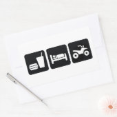 Eat Sleep ATV Rechthoekige Sticker (Envelop)