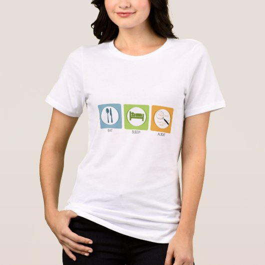 Eat Sleep Audit! Tri-Blend Shirt (Voorkant)