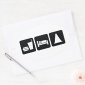Eat Sleep AutoX Ovale Sticker (Envelop)