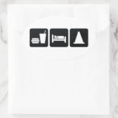 Eat Sleep AutoX Ovale Sticker (Tas)