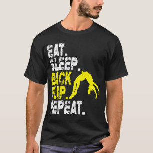 Eat Sleep Back Flip Herhaal Acrobat Gymnastics T-shirt