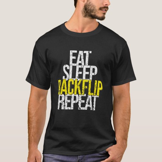 Eat Sleep Backflip Herhaal Acrobat Costume Women T-shirt (Voorkant)