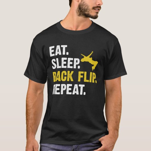 Eat Sleep Backflip Repeat Acrobatic Gymnastics Co T-shirt (Voorkant)