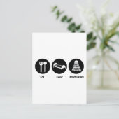 Eat Sleep Badminton Briefkaart (Staand voorkant)