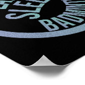 Eat Sleep Badminton Herhaal 1 Poster (Hoek)