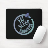 Eat Sleep Badminton Herhalen Muismat (Met muis)