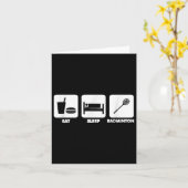 Eat Sleep Badminton Kaart (Gele Bloem)