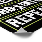 Eat Sleep Badminton Repeat Badminton Gifts For Men Poster (Hoek)