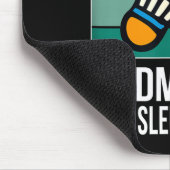 Eat Sleep Badminton Repeat - Muismat (Hoek)