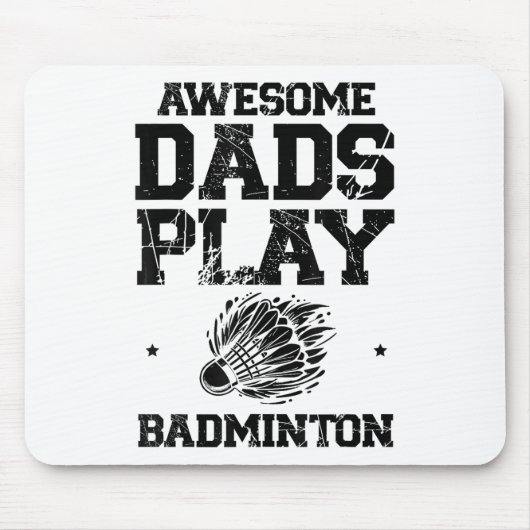Eat Sleep Badminton Repeat Shuttle Racket Muismat (Voorkant)