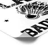 Eat Sleep Badminton Repeat Shuttle Racket Poster (Hoek)