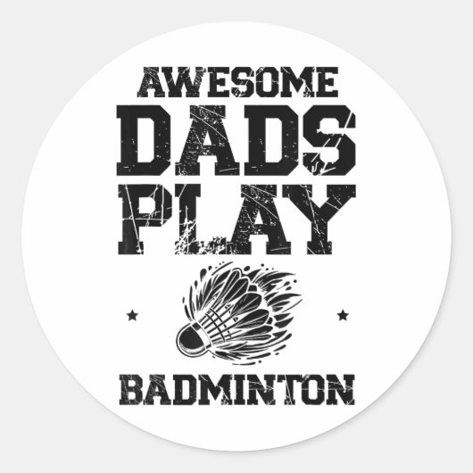 Eat Sleep Badminton Repeat Shuttle Racket Ronde Sticker (Voorkant)