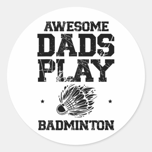 Eat Sleep Badminton Repeat Shuttle Racket Ronde Sticker (Voorkant)