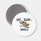 Eat Sleep BAGELS Magneet (Voorkant / Achterkant)