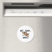 Eat Sleep BAGELS Magneet (Insitu (Vaatwasser))