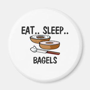 Eat Sleep BAGELS Magneet