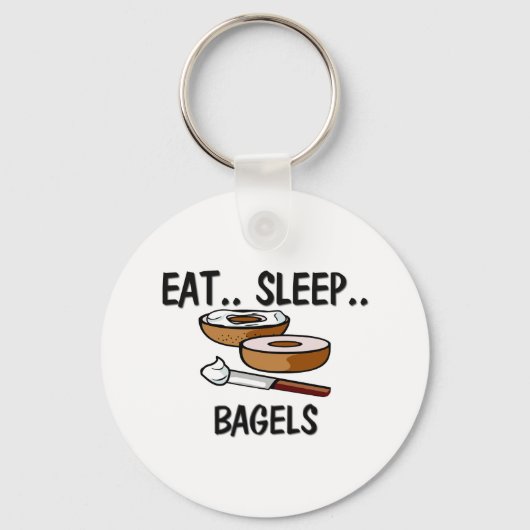 Eat Sleep BAGELS Sleutelhanger (Voorkant)
