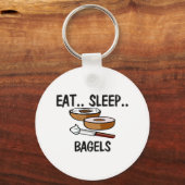Eat Sleep BAGELS Sleutelhanger (Voorkant)