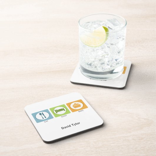 Eat Sleep Bake! Bier Onderzetter (Rechterzijde)