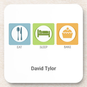 Eat Sleep Bake! Bier Onderzetter