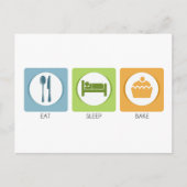 Eat Sleep Bake! Briefkaart (Voorkant)