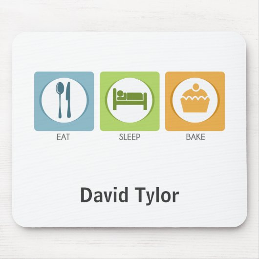 Eat Sleep Bake! Muismat (Voorkant)
