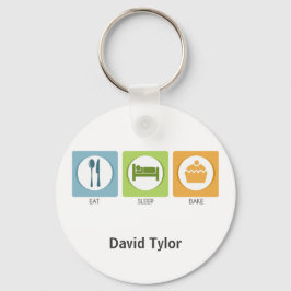 Eat Sleep Bake! Sleutelhanger