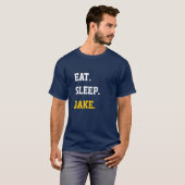 Eat Sleep Bake T-shirt (Voorkant volledig)