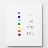 Eat Sleep Balance Simple Chakra Design Plaque Fotoplaat (Voorkant)