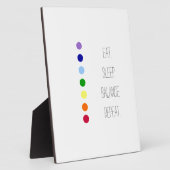 Eat Sleep Balance Simple Chakra Design Plaque Fotoplaat (Zijkant)