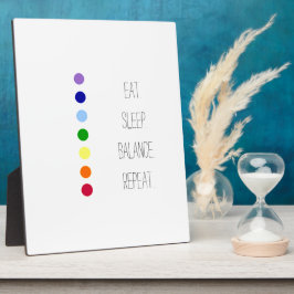 Eat Sleep Balance Simple Chakra Design Plaque Fotoplaat