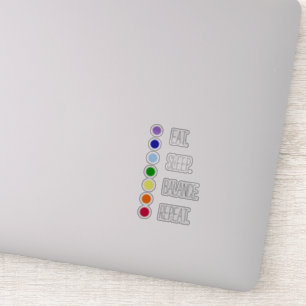 Eat Sleep Balance Simple Chakra Vinyl Sticker