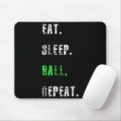 Eat Sleep Ball Herhaal Basketball Gift Muismat (Met muis)