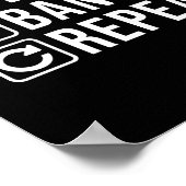 Eat Sleep Bang Herhaal Schijf Golf Golfer Frisbee Poster (Hoek)