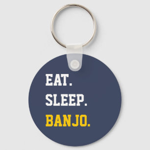 Eat Sleep banjo Sleutelhanger