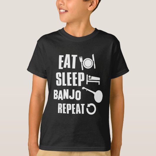 Eat Sleep Banjo T-shirt (Voorkant)