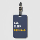 Eat Sleep baseball Bagagelabel (Voorkant (verticaal))