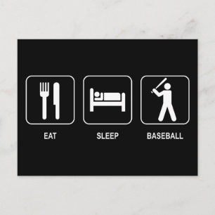 Eat Sleep Baseball Briefkaart