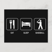 Eat Sleep Baseball Briefkaart (Voorkant)