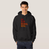 Eat Sleep Baseball Cool Player Coach Fan Cool Funn Hoodie (Voorkant volledig)