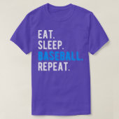 Eat Sleep Baseball Cool Player Coach Fan Cool Funn T-shirt (Design voorkant)