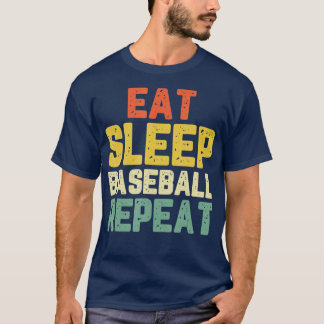 Eat Sleep Baseball Cool Player Fan Coach Cool Vint T-shirt