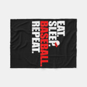 Eat Sleep Baseball Herhaal Catcher Pitcher Basebal Fleece Deken (Voorkant (Horizontaal))
