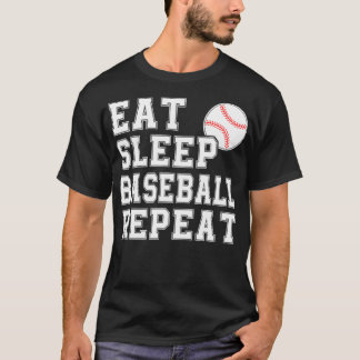 Eat Sleep Baseball Herhaal Catcher Pitcher Funny C T-shirt