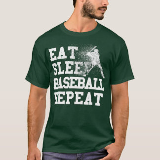 Eat Sleep Baseball Herhaal Funny Baseball B T-shirt
