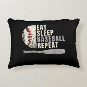 Eat Sleep Baseball Herhaal Funny Baseball Player Accent Kussen