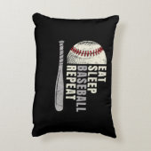 Eat Sleep Baseball Herhaal Funny Baseball Player Accent Kussen (Achterkant (Verticaal))