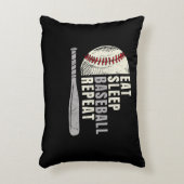 Eat Sleep Baseball Herhaal Funny Baseball Player Accent Kussen (Voorkant(Verticaal))